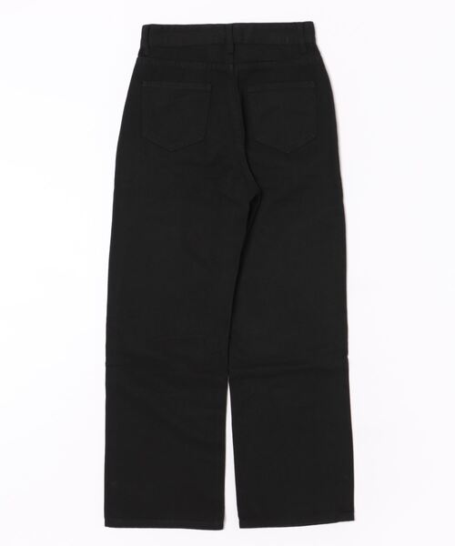 Mayree(メイリー)の「【Mayree】アシンメトリー ダメージ加工 ワイド デニム パンツ(デニムパンツ・レディース・ブラック・SMALL/MEDIUM/LARGE)」の6枚目の写真