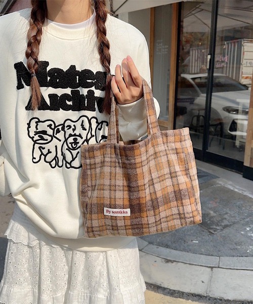 セール】Mignonjour/チェック柄ミニトートバッグ M2557（トートバッグ