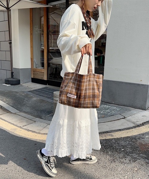 Mignonjour(ミニョンジュール)の「Mignonjour/チェック柄ミニトートバッグ M2557(トートバッグ・レディース・ブルー/グリーン/ブラウン/ダークブラウン/グレー/その他1/その他2/その他3・FREE)」の9枚目の写真