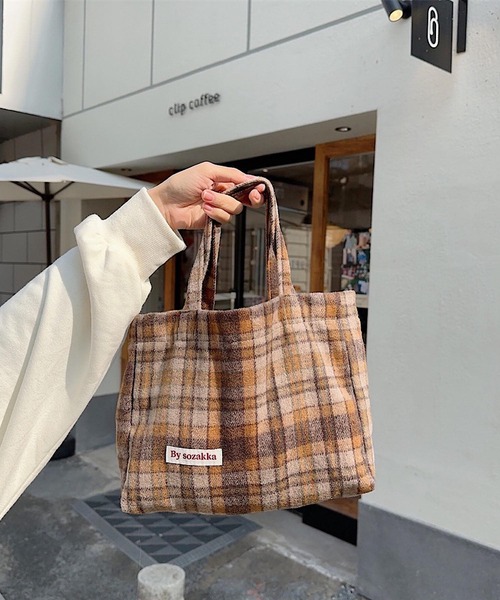 Mignonjour/チェック柄ミニトートバッグ M2557（トートバッグ