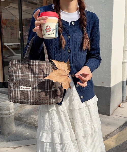 Mignonjour/チェック柄ミニトートバッグ M2557（トートバッグ