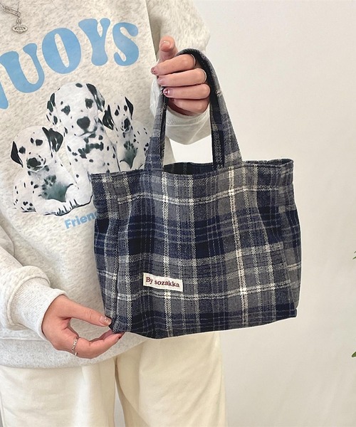 Mignonjour/チェック柄ミニトートバッグ M2557（トートバッグ