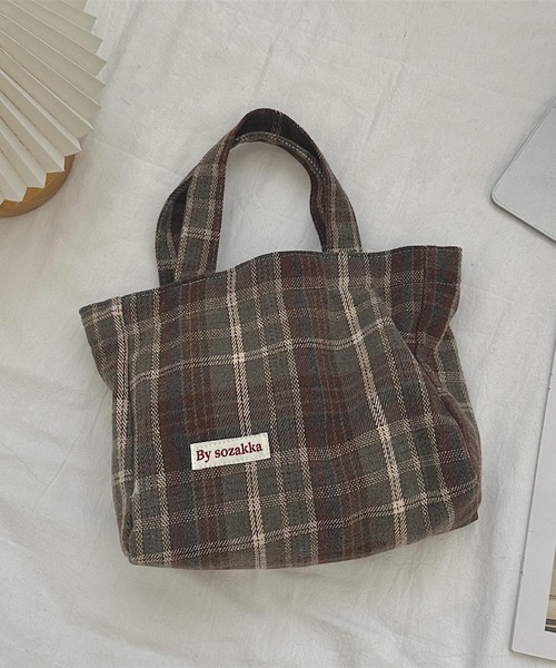 Mignonjour/チェック柄ミニトートバッグ M2557（トートバッグ