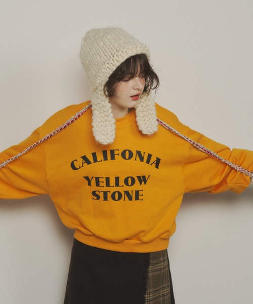 Unitage(ユニテージ)の「YELLOW STONEスウェット(スウェット・レディース・イエロー/ブラック・FREE)」の2枚目の写真