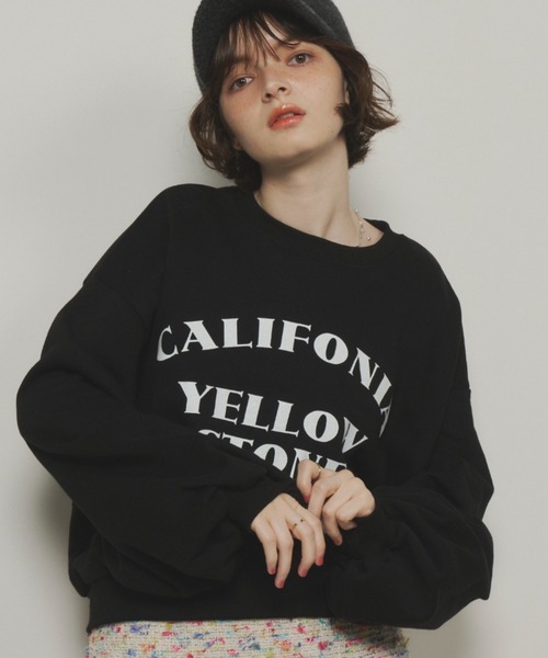 Unitage(ユニテージ)の「YELLOW STONEスウェット(スウェット・レディース・イエロー/ブラック・FREE)」の1枚目の写真