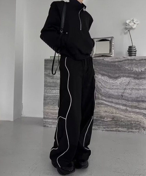 NOWLE(ノウル)の「【NOWLE】スポーツミックス サイドライン イージー パンツ(その他パンツ・メンズ・ブラック・MEDIUM/LARGE/X-LARGE)」の9枚目の写真