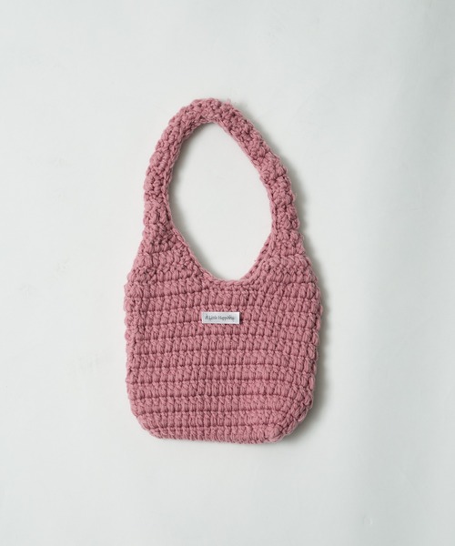 A Little Happiness（アリトルハピネス）の「Knit Bag（ハンドバッグ・レディース・ブラック/グリーン/ピンク/ホワイト・FREE）」の5枚目の写真