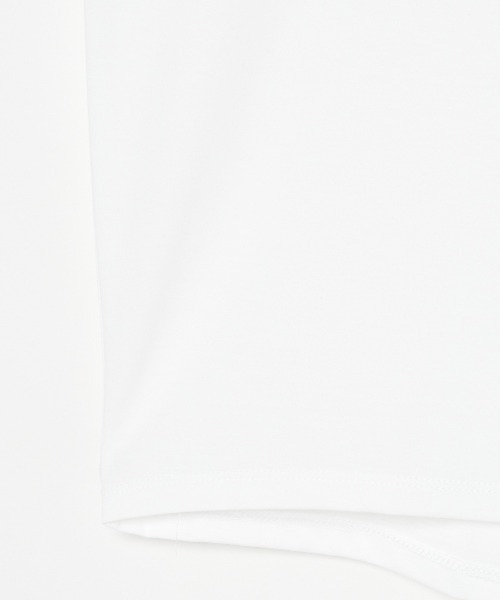 three dots(スリードッツ)の「パウダリーコットン 長袖ボートネックTシャツ(Tシャツ/カットソー・レディース・ホワイト/ブラック・SMALL/X-SMALL)」の6枚目の写真