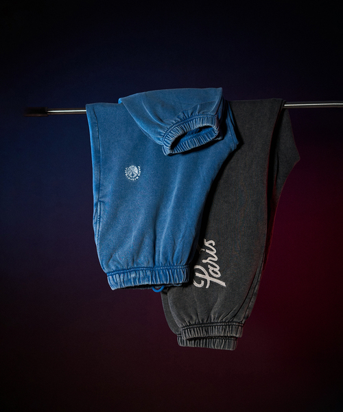 417 EDIFICE（フォーワンセブンエディフィス）の「PARIS BASKETBALL(パリ バスケットボール) 別注 ウォッシュド スウェットパンツ（スウェットパンツ・メンズ・ブルー/ブラック・MEDIUM/LARGE/X-LARGE）」の3枚目の写真