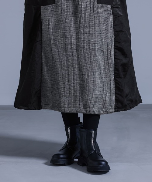 kOhAKU（コハク）の「『布帛切替ニットワンピース』（ワンピース・レディース・杢グレー/ブラック・FREE）」の10枚目の写真