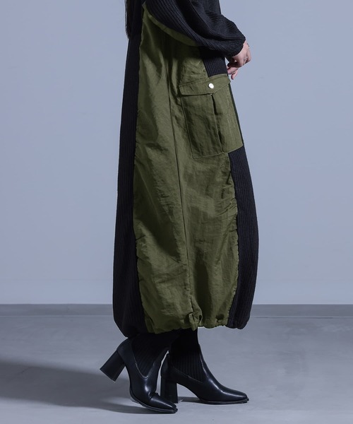 kOhAKU（コハク）の「『布帛切替ニットワンピース』（ワンピース・レディース・杢グレー/ブラック・FREE）」の17枚目の写真