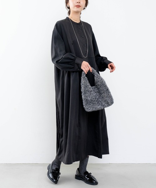 refinedworks（リファインドワークス）の「【refinedworks】 消しプリーツデザインのワンピース（ワンピース・レディース・オリーブ/ブラック・FREE）」の15枚目の写真