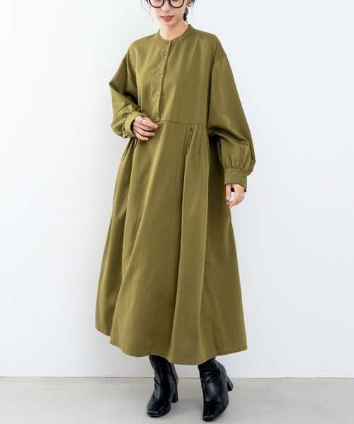 refinedworks（リファインドワークス）の「【refinedworks】 消しプリーツデザインのワンピース（ワンピース・レディース・オリーブ/ブラック・FREE）」の20枚目の写真