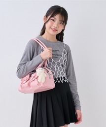 ❤ポケット付き❤dopタンバリン&ラビットボアベスト【grey✕pink】 PAUL & JOE ACCESSOIRES (ポール＆ジョーアクセソワ) 折りたたみ
