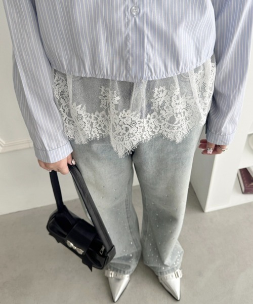 セール】レーススカートレイヤーブラキャミソール（キャミソール