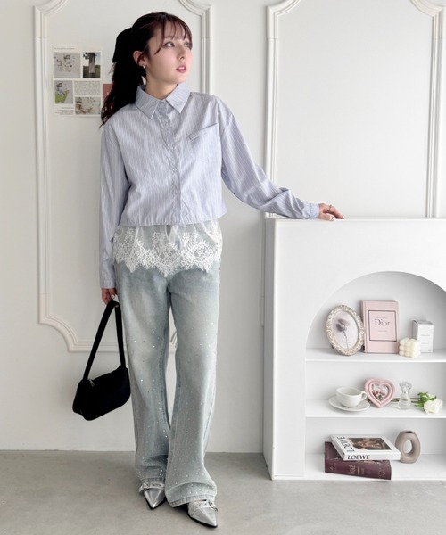 セール】レーススカートレイヤーブラキャミソール（キャミソール