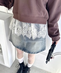 Loueme（ルエム）の「レーススカートレイヤーブラキャミソール（キャミソール）」