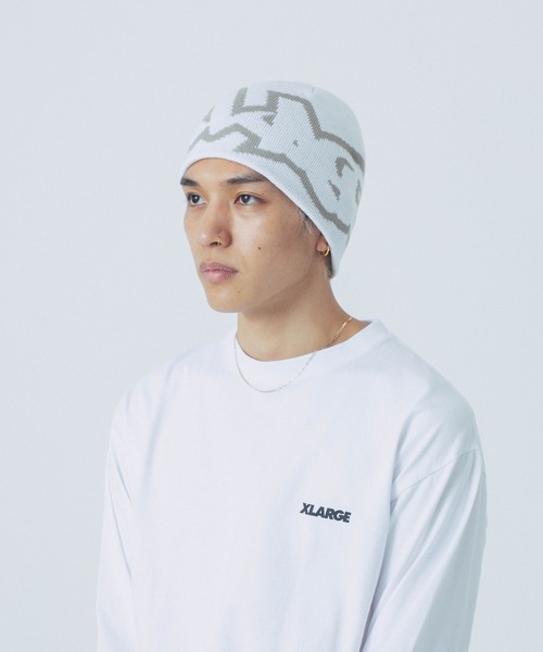 XLARGE（エクストララージ）の「【販売終了】XL TAGGING SINGLE BEANIE（ニットキャップ/ビーニー・メンズ・ブラック/ホワイト/ネイビー・ONE SIZE）」の11枚目の写真