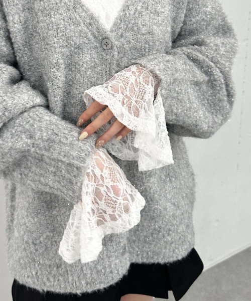 archives（アルシーヴ）の「カットレースハイネックＴＯＰＳ（Tシャツ/カットソー・レディース・ブラック/オフホワイト/グレー・MEDIUM）」の13枚目の写真