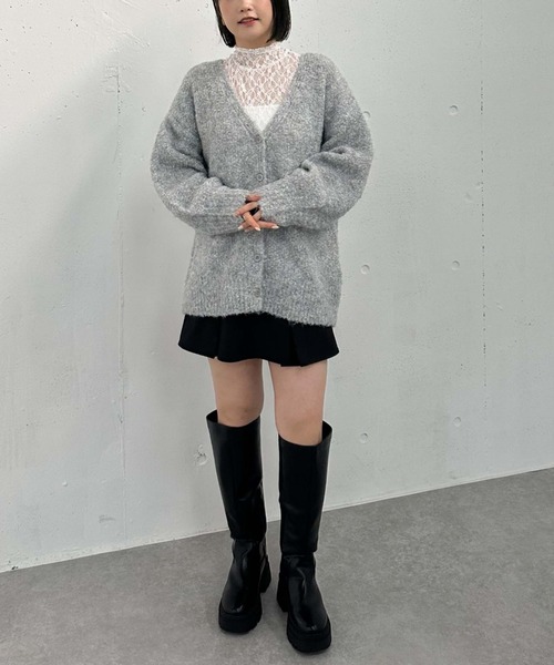 archives（アルシーヴ）の「カットレースハイネックＴＯＰＳ（Tシャツ/カットソー・レディース・ブラック/オフホワイト/グレー・MEDIUM）」の18枚目の写真