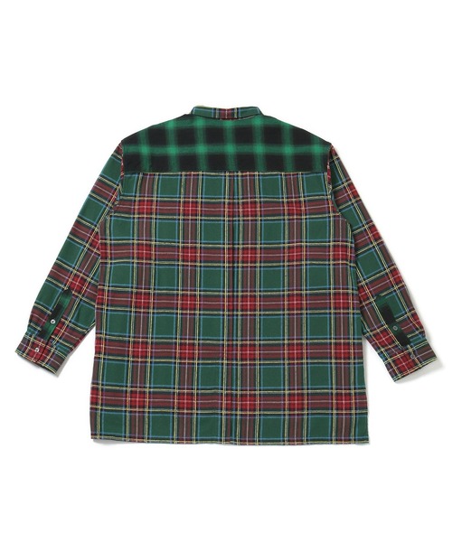  j.n.r.d（ジェー・エヌ・アール・ディー）の「アザーチェックコンビシャツ（シャツ/ブラウス・メンズ・ネイビー/レッド/グリーン・L/LL/M）」の5枚目の写真