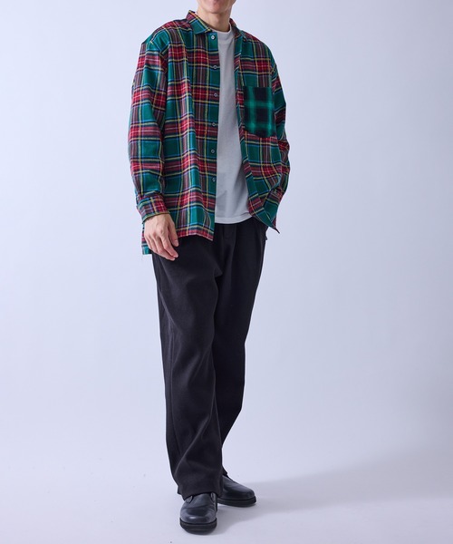  j.n.r.d（ジェー・エヌ・アール・ディー）の「アザーチェックコンビシャツ（シャツ/ブラウス・メンズ・ネイビー/レッド/グリーン・L/LL/M）」の16枚目の写真