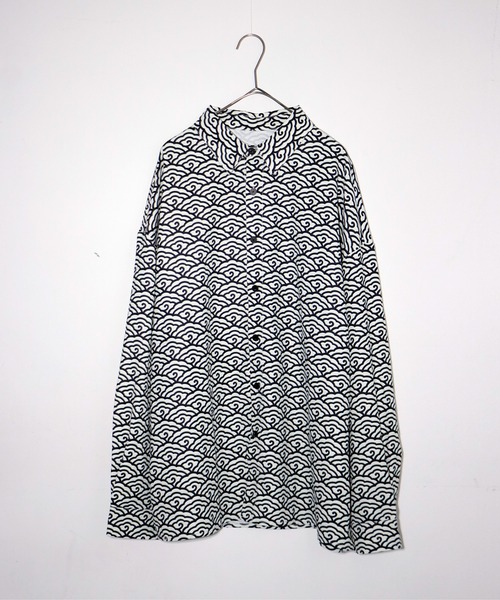 雲青海波柄シャツ（シャツ/ブラウス）｜antiqua（アンティカ）の