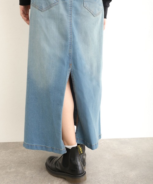 ElegChic(エレグシック)の「ウエストリブセミ タイト デニム スカート (デニムスカート・レディース・ネイビー/ブルー/ネイビー系・M/L/XL/XXL/4L)」の20枚目の写真