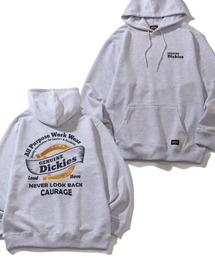 【GENUINE DICKIES/ジェニュインディッキーズ】 裏毛 刺繍&プリント プルオーバー 長袖 パーカー