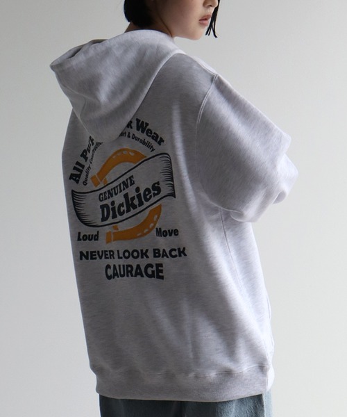 Dickies（ディッキーズ）の「【GENUINE DICKIES/ジェニュインディッキーズ】 裏毛 刺繍＆プリント プルオーバー 長袖 パーカー（パーカー・メンズ・アッシュグレー/ブルー/杢グレー/スミクロ・XL/M/L）」の9枚目の写真