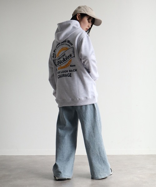 Dickies（ディッキーズ）の「【GENUINE DICKIES/ジェニュインディッキーズ】 裏毛 刺繍＆プリント プルオーバー 長袖 パーカー（パーカー・メンズ・アッシュグレー/ブルー/杢グレー/スミクロ・XL/M/L）」の10枚目の写真