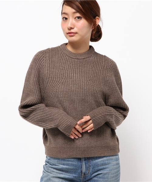 ESTNATION(エストネーション)の「ESTNATION 畦編みニット(ニット/セーター・レディース・ホワイト/ブラウン/ブルー・38)」の12枚目の写真
