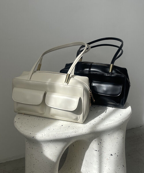 Wポケットボストンバッグ（ショルダーバッグ）｜CAPRICIEUX LE'MAGE（カプリシューレマージュ）