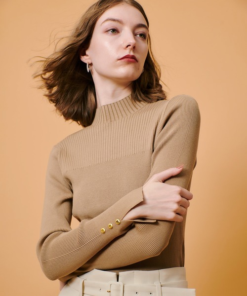 allureville（アルアバイル）の「◇ キリカエリブプルオーバー（ニット/セーター・レディース・ブラック/ベージュ/ライトピンク/ホワイト・2）」の3枚目の写真