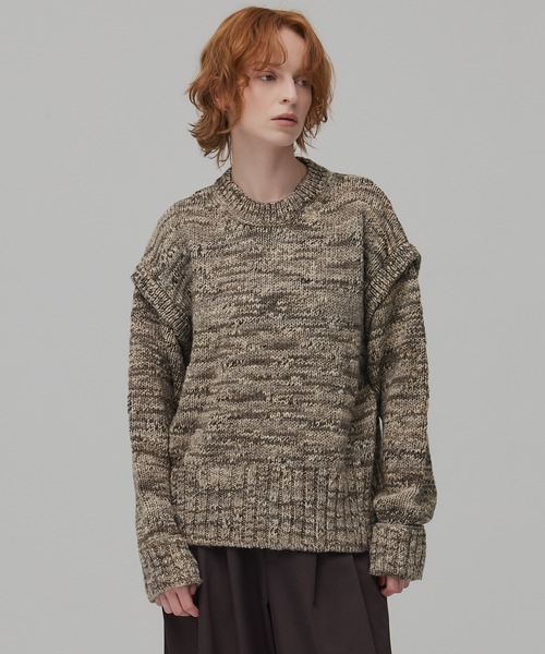 PUBLIC TOKYO(パブリックトウキョウ)の「ロービングミックスカラーニット(ニット/セーター・レディース・ラベンダー/グレー/イエロー・FREE)」の22枚目の写真