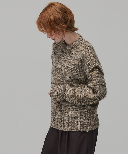 PUBLIC TOKYO(パブリックトウキョウ)の「ロービングミックスカラーニット(ニット/セーター・レディース・ラベンダー/グレー/イエロー・FREE)」の21枚目の写真