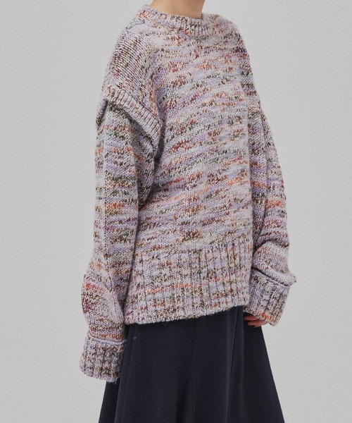 PUBLIC TOKYO(パブリックトウキョウ)の「ロービングミックスカラーニット(ニット/セーター・レディース・ラベンダー/グレー/イエロー・FREE)」の16枚目の写真