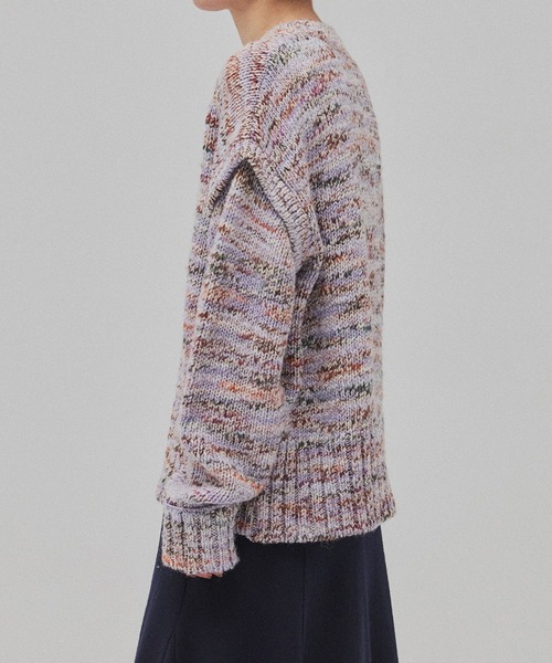 PUBLIC TOKYO(パブリックトウキョウ)の「ロービングミックスカラーニット(ニット/セーター・レディース・ラベンダー/グレー/イエロー・FREE)」の14枚目の写真