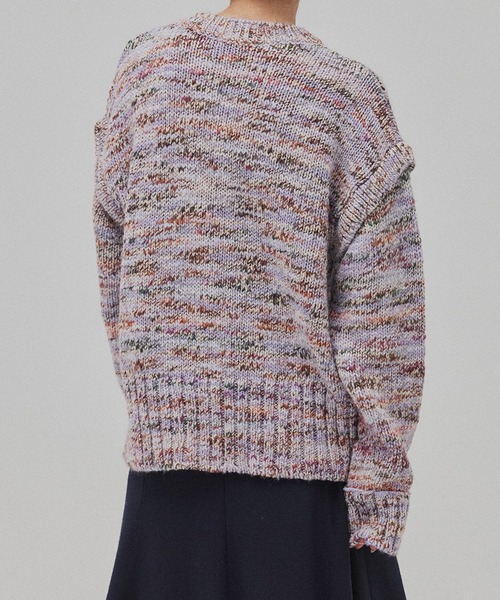 PUBLIC TOKYO(パブリックトウキョウ)の「ロービングミックスカラーニット(ニット/セーター・レディース・ラベンダー/グレー/イエロー・FREE)」の15枚目の写真