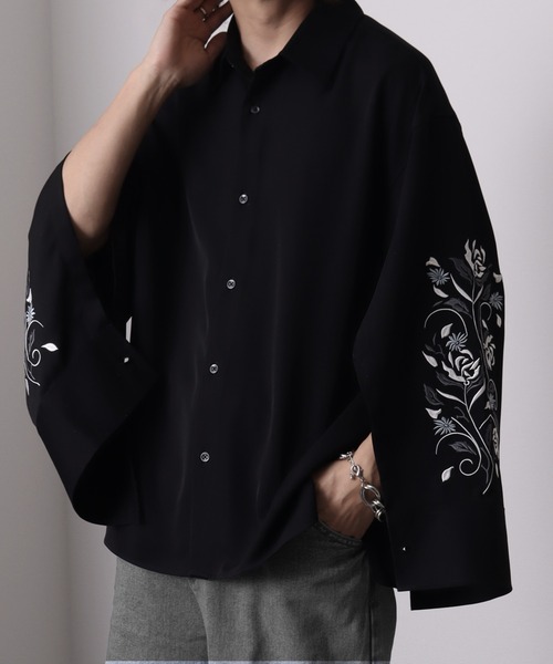 welise/ウェライズ】HANASODE-アームボタンスリット袖刺繍デザイン