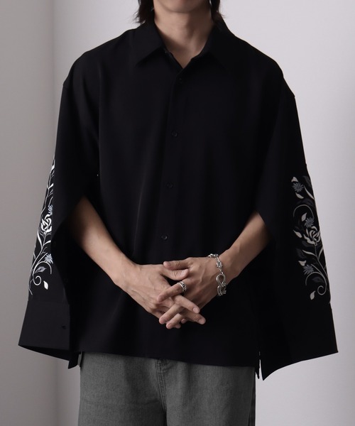 welise/ウェライズ】HANASODE-アームボタンスリット袖刺繍デザイン
