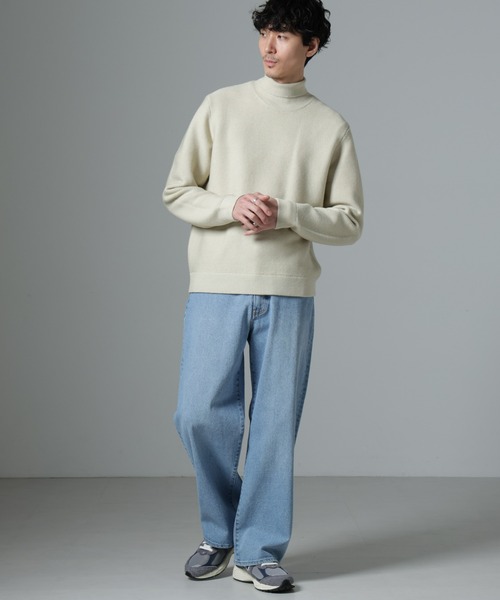 NANO universe（ナノユニバース）の「MIXガーターニット（ニット/セーター・メンズ・ブラック/ライトベージュ/ネイビー・L/M）」の8枚目の写真