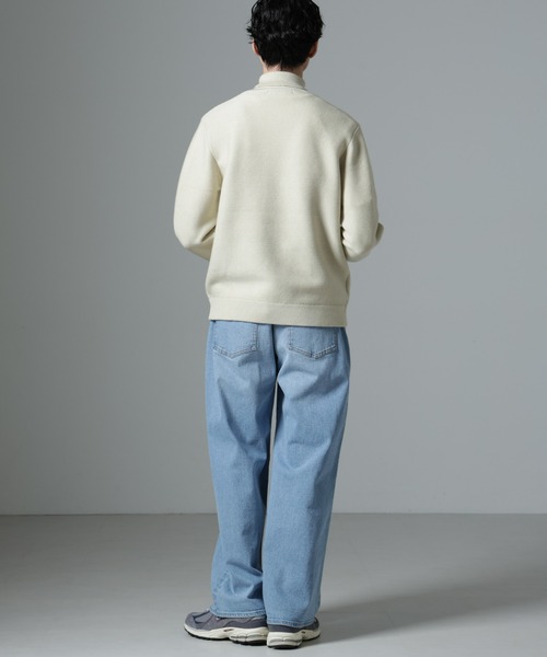 NANO universe（ナノユニバース）の「MIXガーターニット（ニット/セーター・メンズ・ブラック/ライトベージュ/ネイビー・L/M）」の10枚目の写真