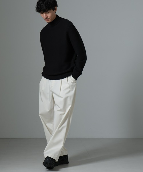 NANO universe（ナノユニバース）の「MIXガーターニット（ニット/セーター・メンズ・ブラック/ライトベージュ/ネイビー・L/M）」の22枚目の写真