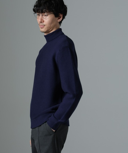 NANO universe（ナノユニバース）の「MIXガーターニット（ニット/セーター・メンズ・ブラック/ライトベージュ/ネイビー・L/M）」の13枚目の写真