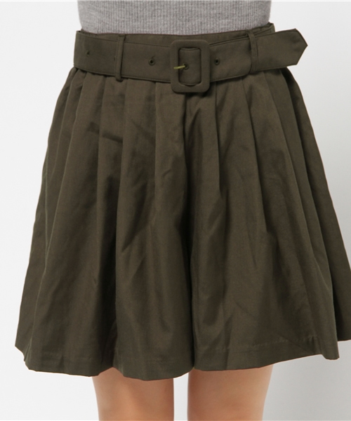 earth music&ecology（アースミュージックアンドエコロジー）の「ベルト付きタックキュロットパンツ（その他パンツ・レディース・カーキ/ネイビー/ウッド/キャメル・FREE）」の15枚目の写真