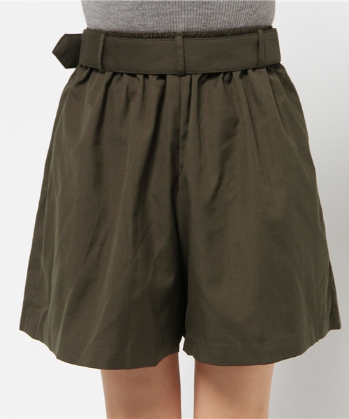 earth music&ecology（アースミュージックアンドエコロジー）の「ベルト付きタックキュロットパンツ（その他パンツ・レディース・カーキ/ネイビー/ウッド/キャメル・FREE）」の16枚目の写真