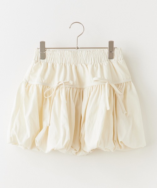 BLANK　（ブランク）の「▲Ribbon Balloon Mini Skirt / リボンバルーンミニスカート（スカート・レディース・ピンク/ブラック/ホワイト/ナチュラル/ベージュ・FREE）」の4枚目の写真