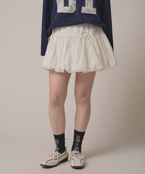 BLANK　（ブランク）の「▲Ribbon Balloon Mini Skirt / リボンバルーンミニスカート（スカート・レディース・ピンク/ブラック/ホワイト/ナチュラル/ベージュ・FREE）」の2枚目の写真