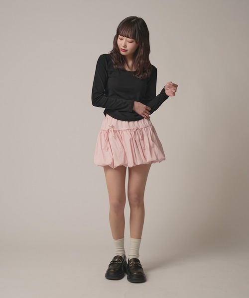 セール】△Ribbon Balloon Mini Skirt / リボンバルーンミニスカート